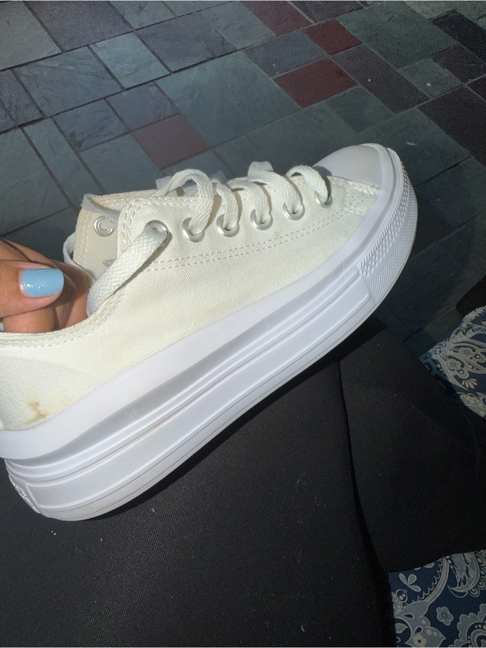 Converse Low-Top Canvas Sneakers in Off-White/Cream